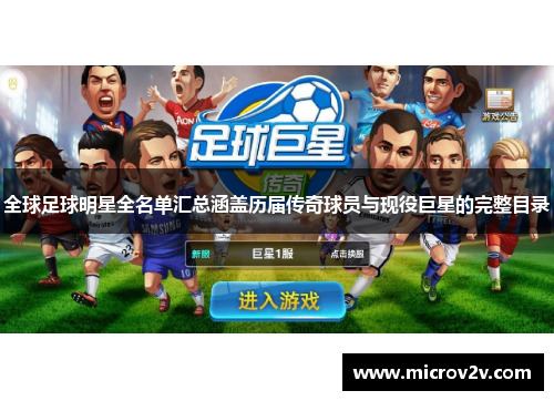 全球足球明星全名单汇总涵盖历届传奇球员与现役巨星的完整目录